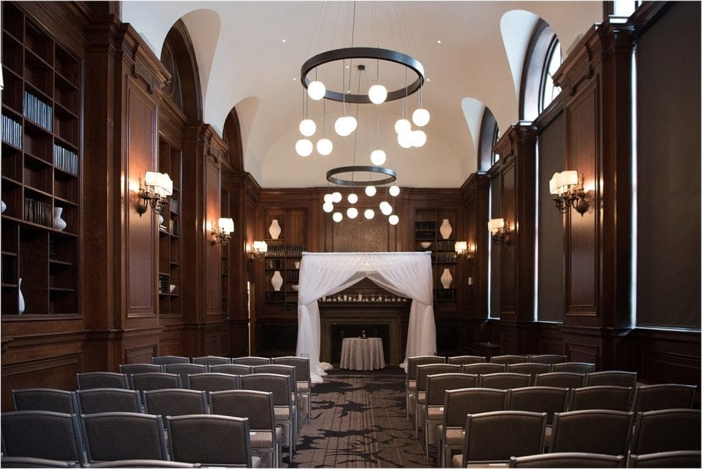 Urban Chic Philadelphia Wedding ceremony room at Le Meridien 