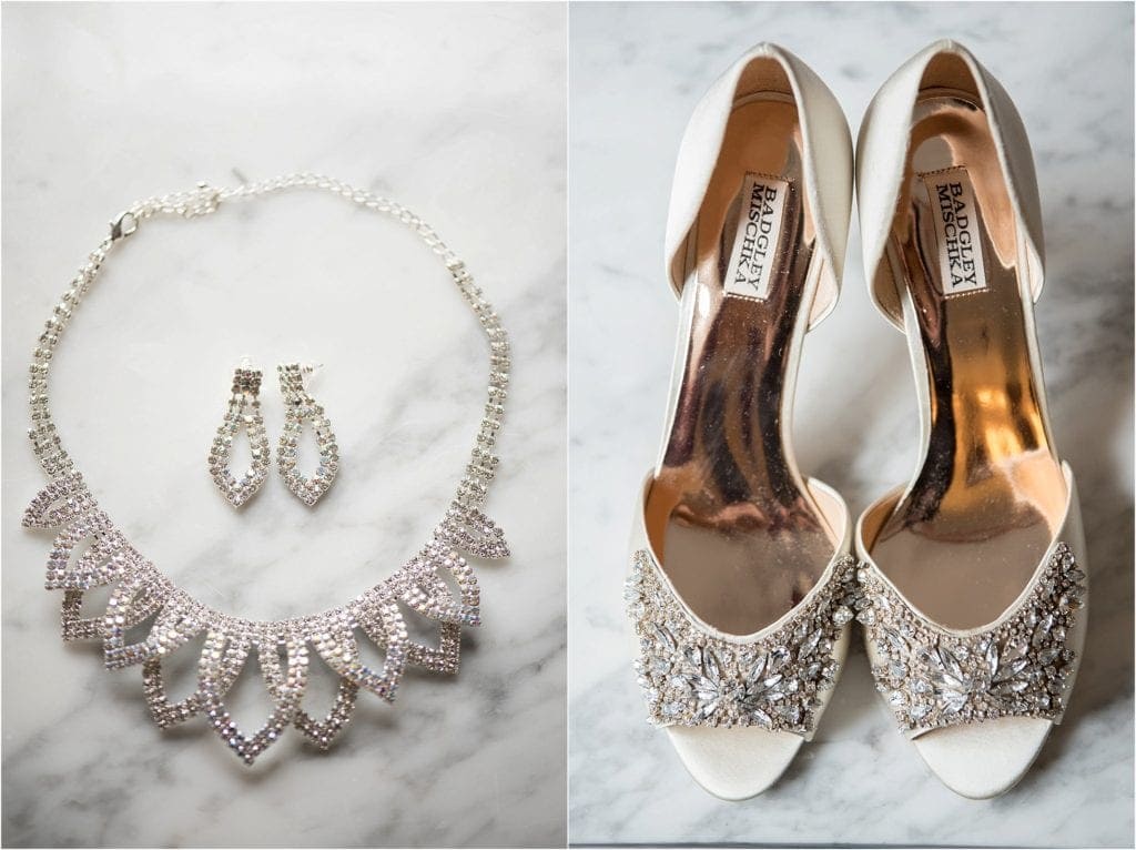 badgley Lischka gold and shite wedding shoes for modern chic urban wedding in Philly