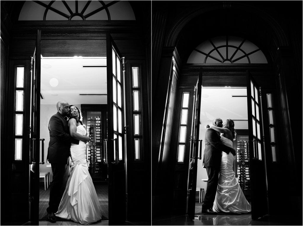 Le Meridien wedding photos of bride and groom indoor