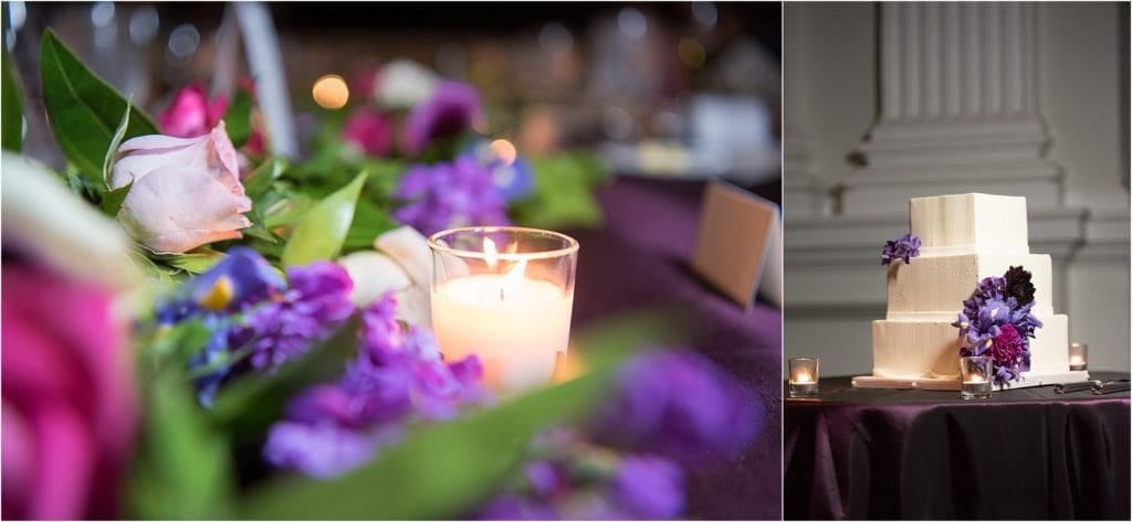 purple and white wedding details modern wedding photography 