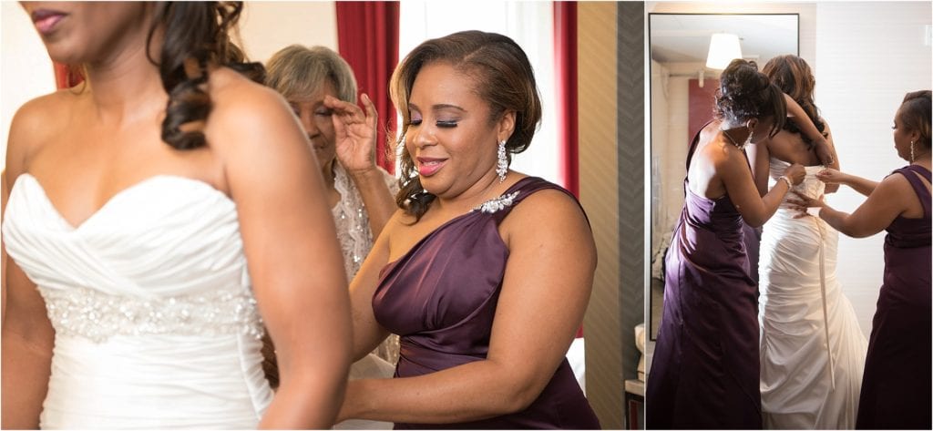  Chic Philadelphia Wedding at Le Meridien - bride getting ready