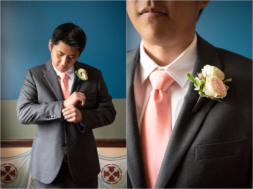  Orthodox Wedding photos of wedding in Souderton PA - peach tie for groom