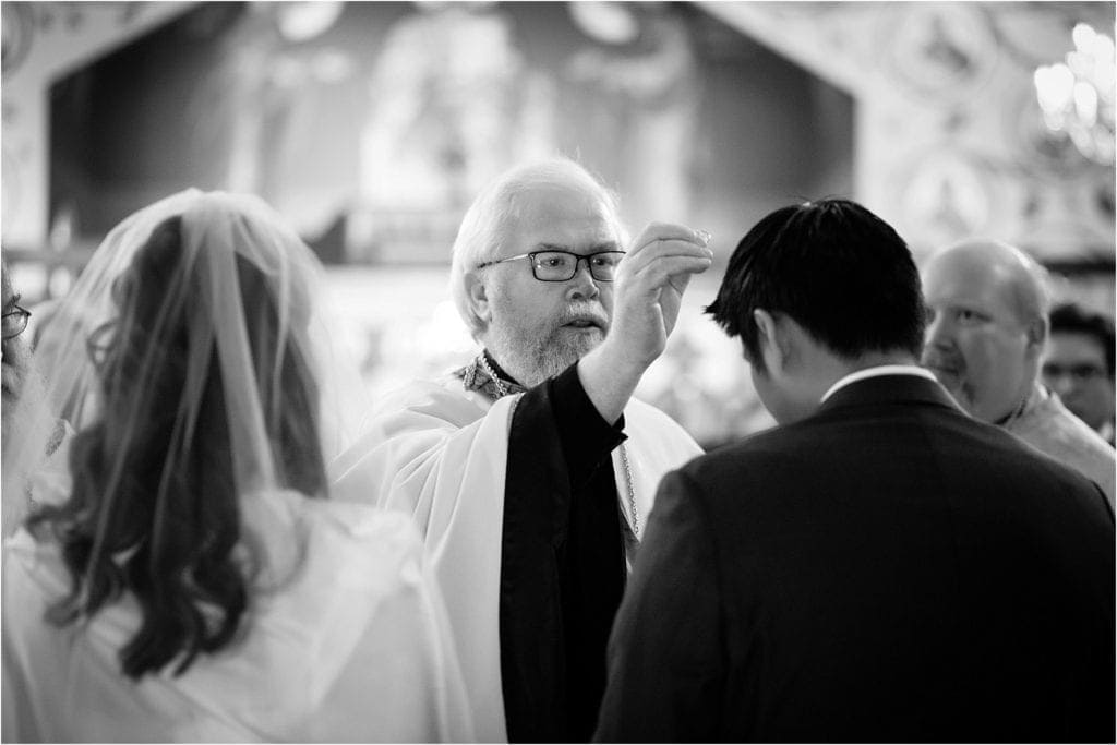 Orthodox wedding ceremony at St. Philips Church