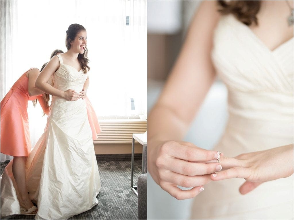 Wedding in Souderton PA , bride getting ready