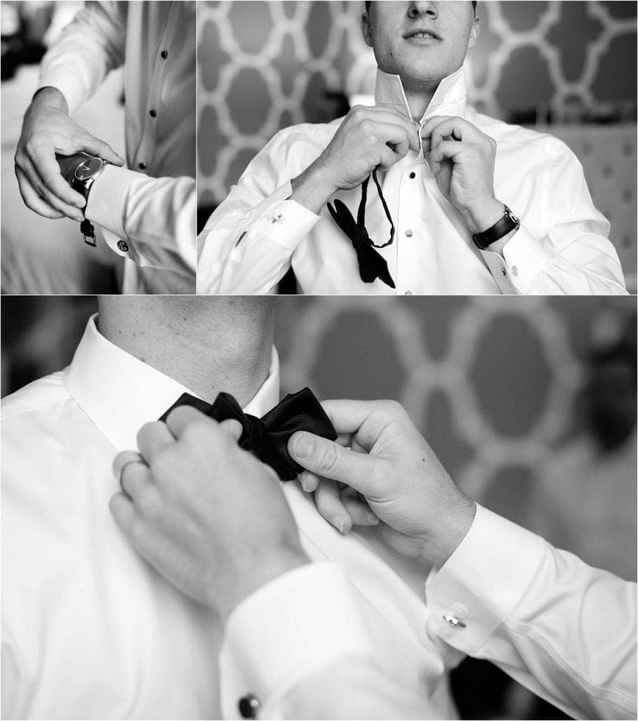 Elegant Cescaphe Downtown Club Wedding - groom getting ready photos