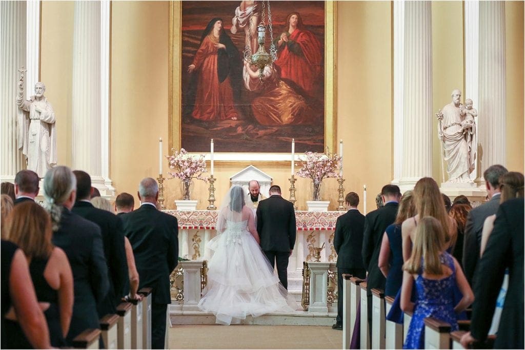 Old St. Joseph's is the church wedding ceremony pictures