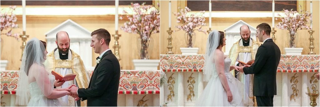 wedding ceremony at Old St. Joseph's is the church