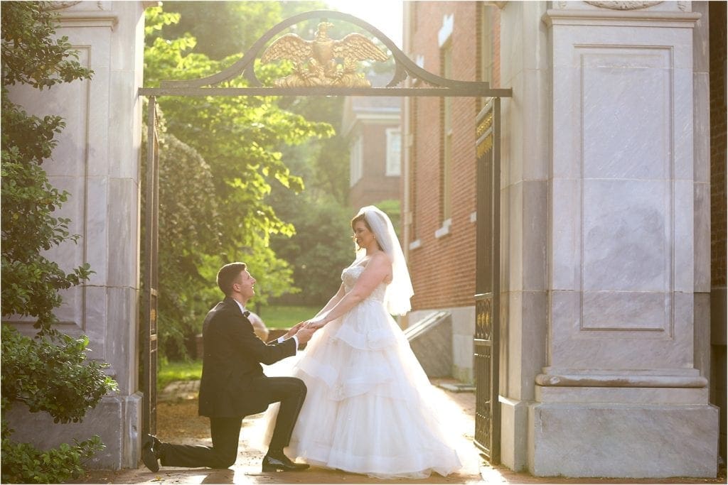 unique photo of bride and groom in natural light at Cescaphe Downtown Club Wedding 