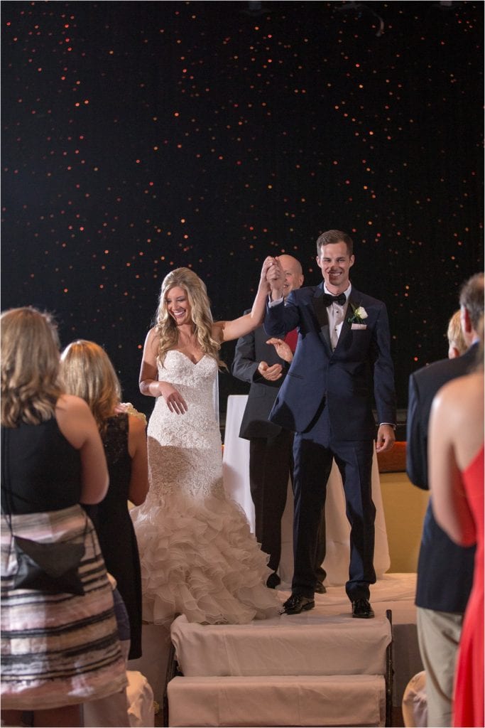 cool now we are married picture during ceremony- pa wedding valley forge