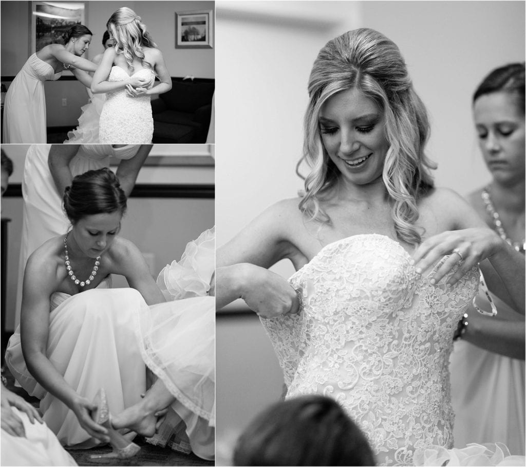  Radisson Valley Forge Summer Wedding photos of bride getting ready with bridesmaids