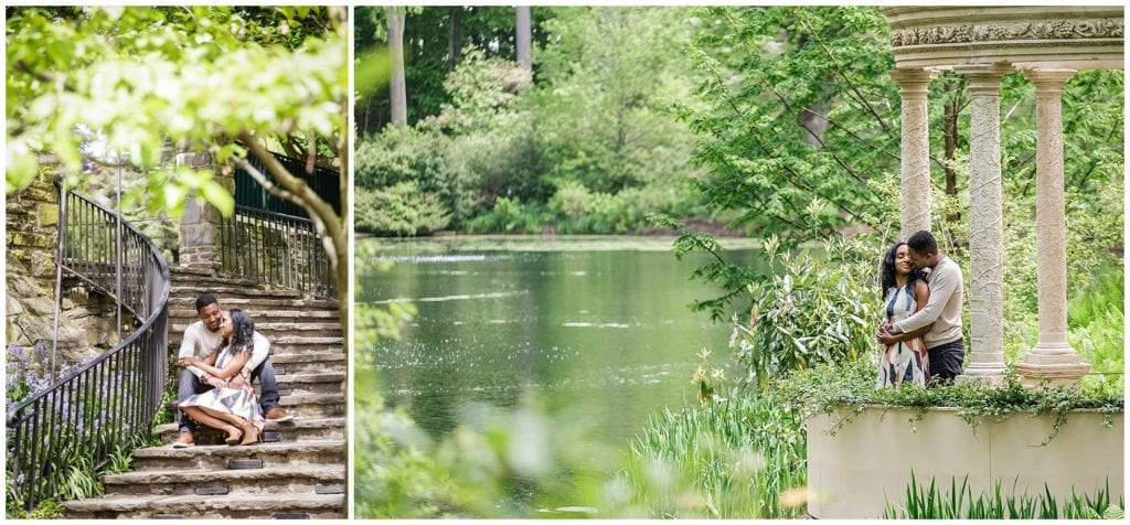 unique gardens for engagement photos in PA