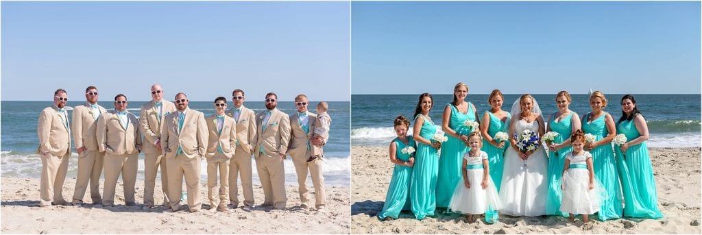 beige and aqua are great colors for a cape may wedding in south jersey 