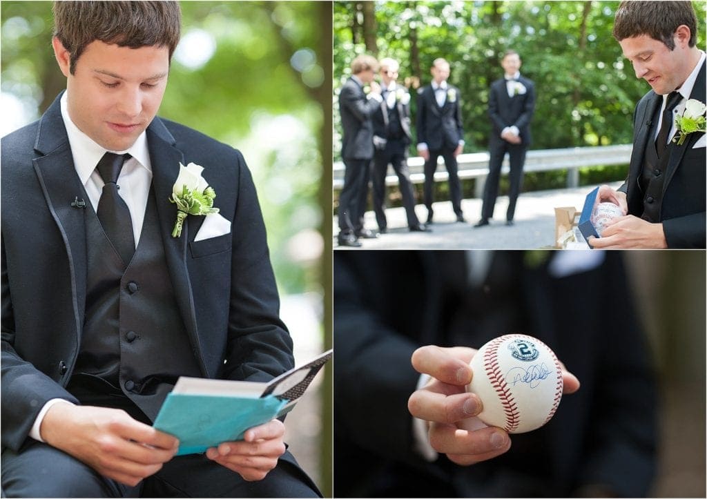 signed baseball as a gift for groom. photos by Ashley Gerrity Photography