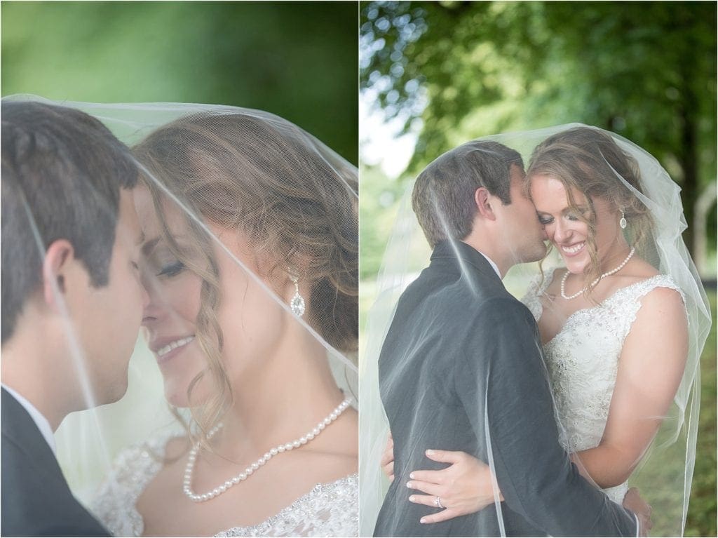 pretty bridal photos with veil, outdoor wedding photos