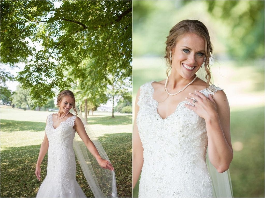 Bridal pictures of bride at the Berkshire Country Club