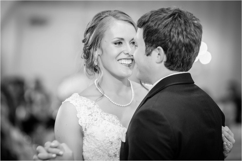 bride and groom first dance at Berkshire Country Club in Reading Pennsylvania 