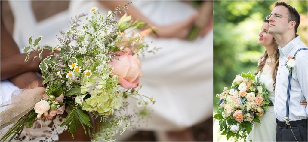  Rustic Wedding flowers for the outdoor ceremony at the Washingtonian at Historic Yellow Springs 
