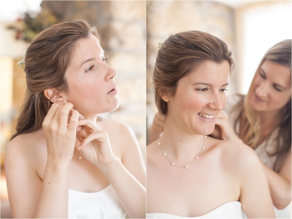 bride getting ready for her Philly wedding