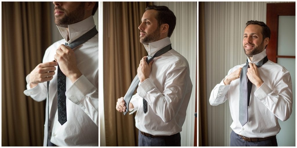 Photos of groom getting ready for his Philly Wedding.