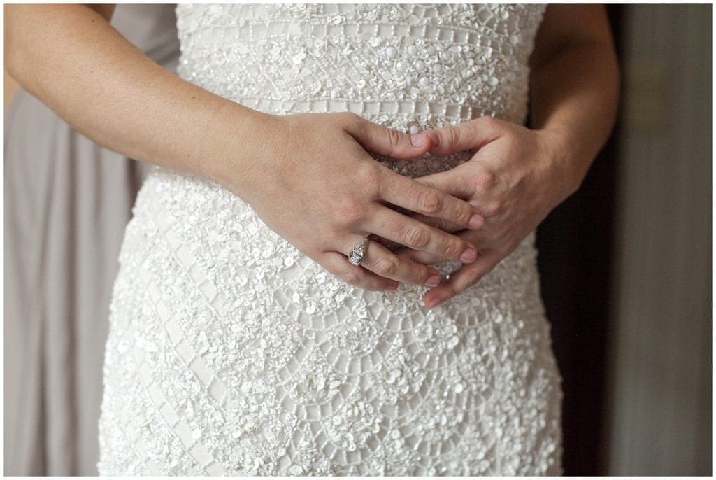 unique beading for wedding dress with tricot