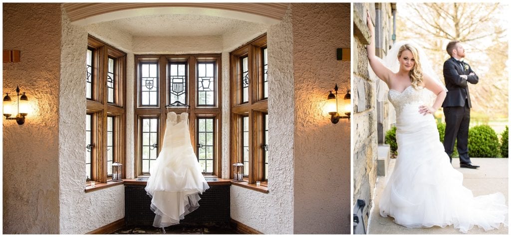 Casablanca wedding dress with beading, beautiful Philly bride