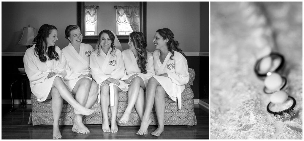 monogrammed bath robes for bride and bridesmaids
