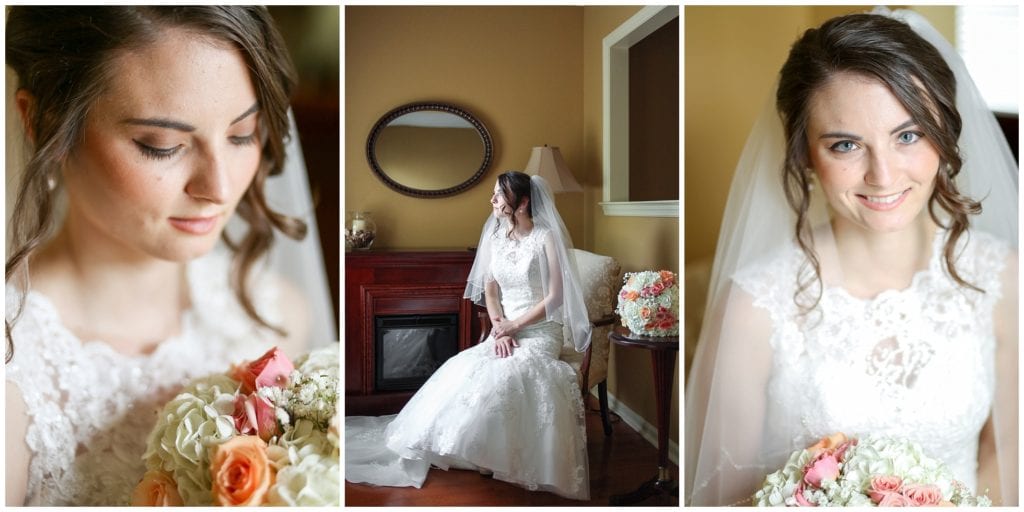 Beautiful portraits of bride on her wedding day 