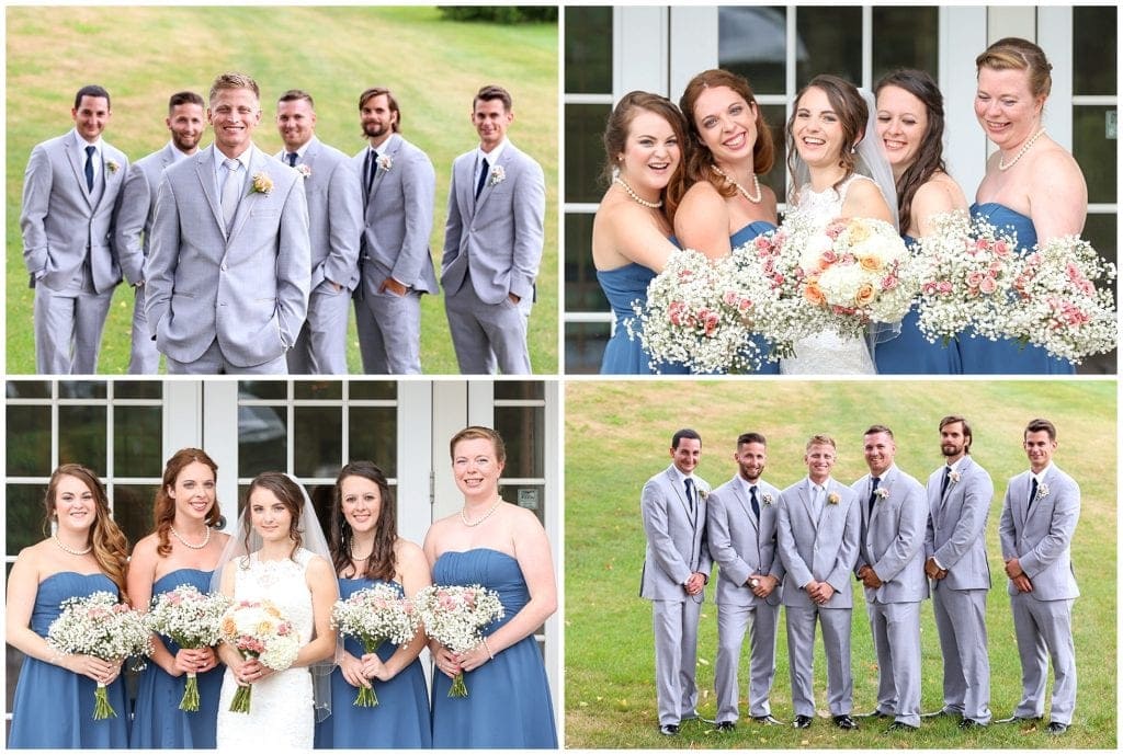 Grey and blue wedding colors are beautiful together