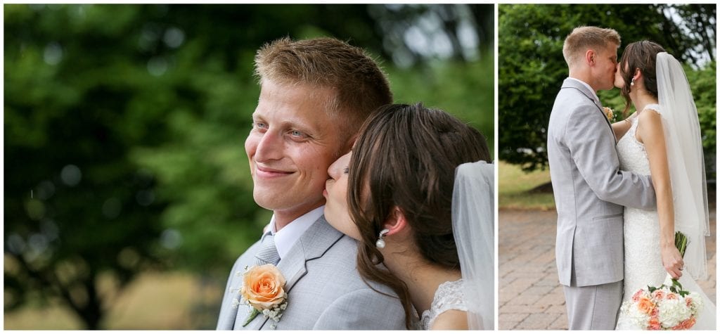 Sweet moment during their bridal portraits _ PA wedding venue Golf 