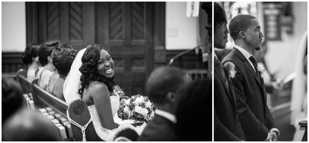 wedding ceremony photos at Christ Church Riverton