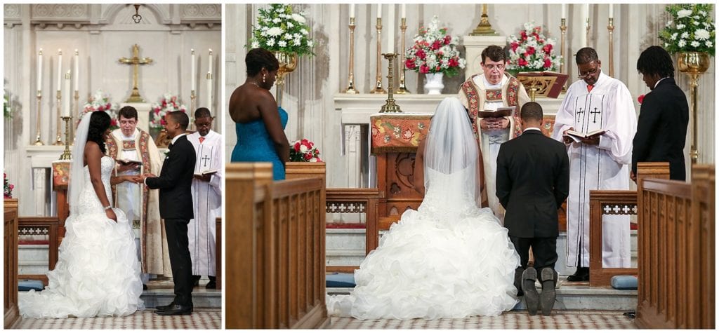 wedding ceremony photography Christ Church Riverton