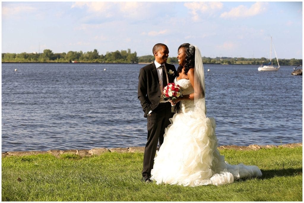 New Jersey Wedding at the Merion lake view photo of the bride and groom