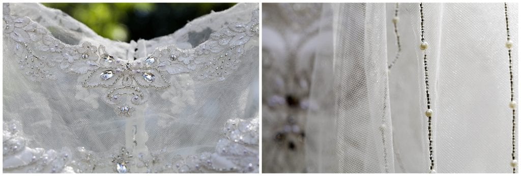 Vintage wedding dress details 