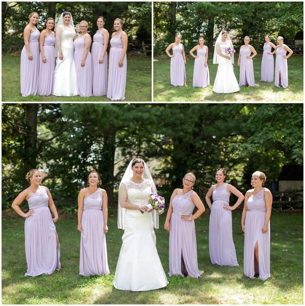 Photo of lavender one sided bridesmaid dresses