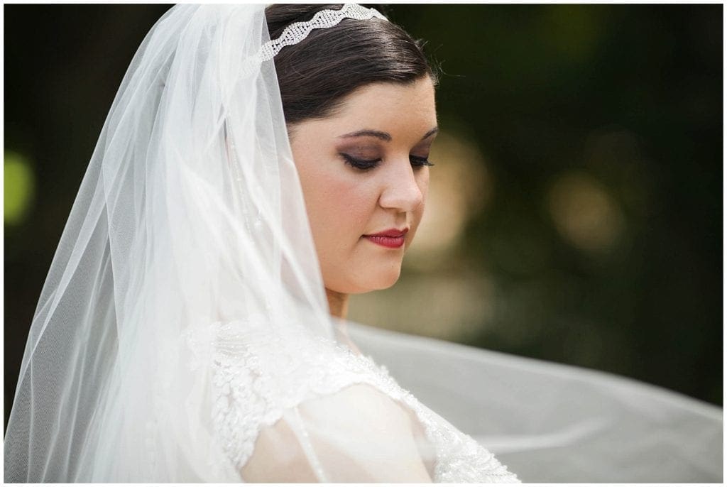 Photo of bride on her wedding day at Concordville Inn in the Suburbs of Philly 