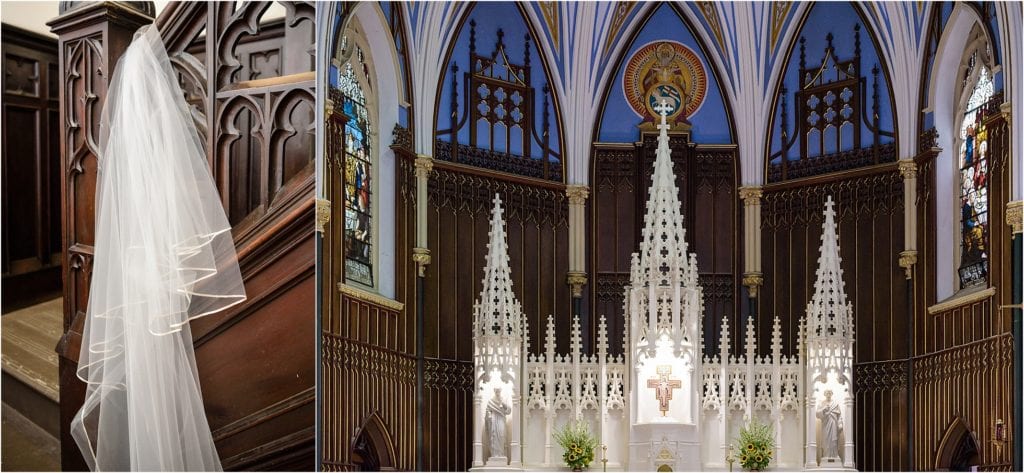 Philadelphia Wedding pictures at church 