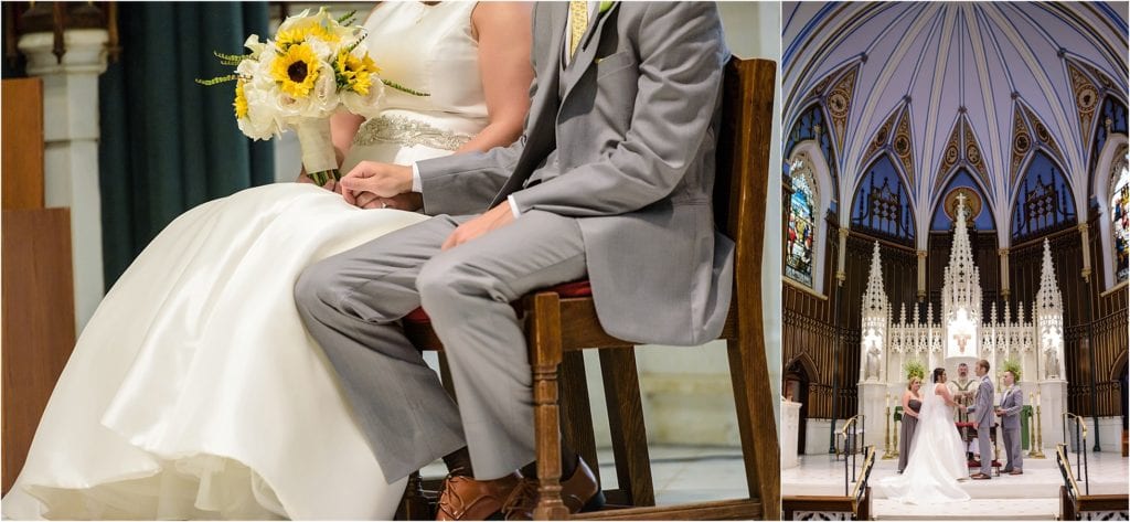 Wedding ceremony photos at St. John the Evangelist