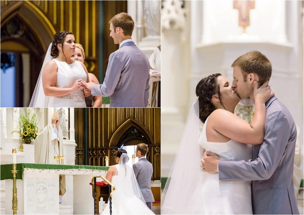 Pictures of wedding ceremony at St. John the Evangelist