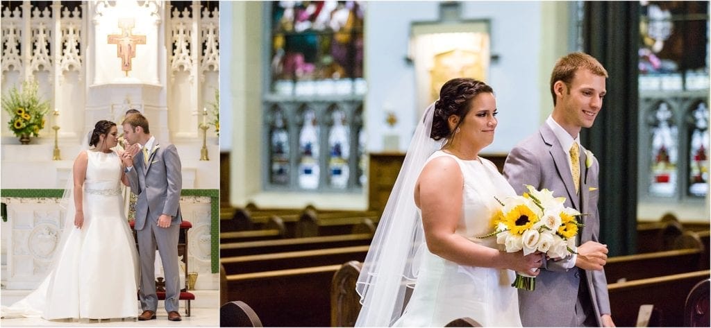 Yellow and white wedding bouquet 