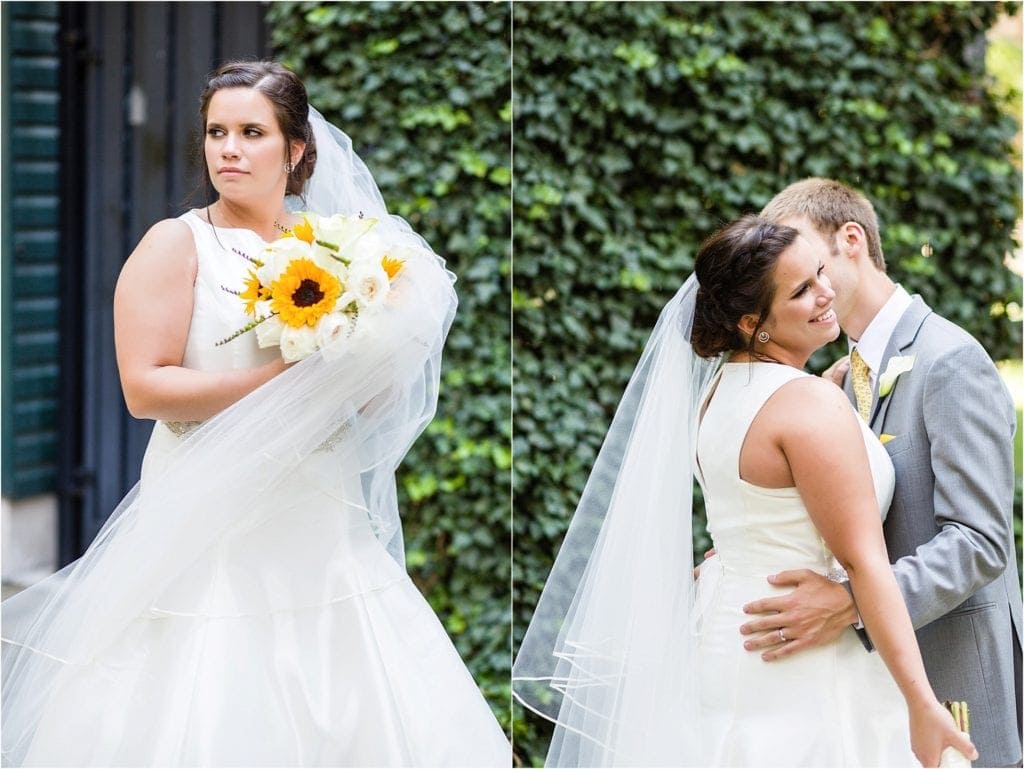 Unique portrait of bride in Philly. Photos by Ashley Gerrity Photography