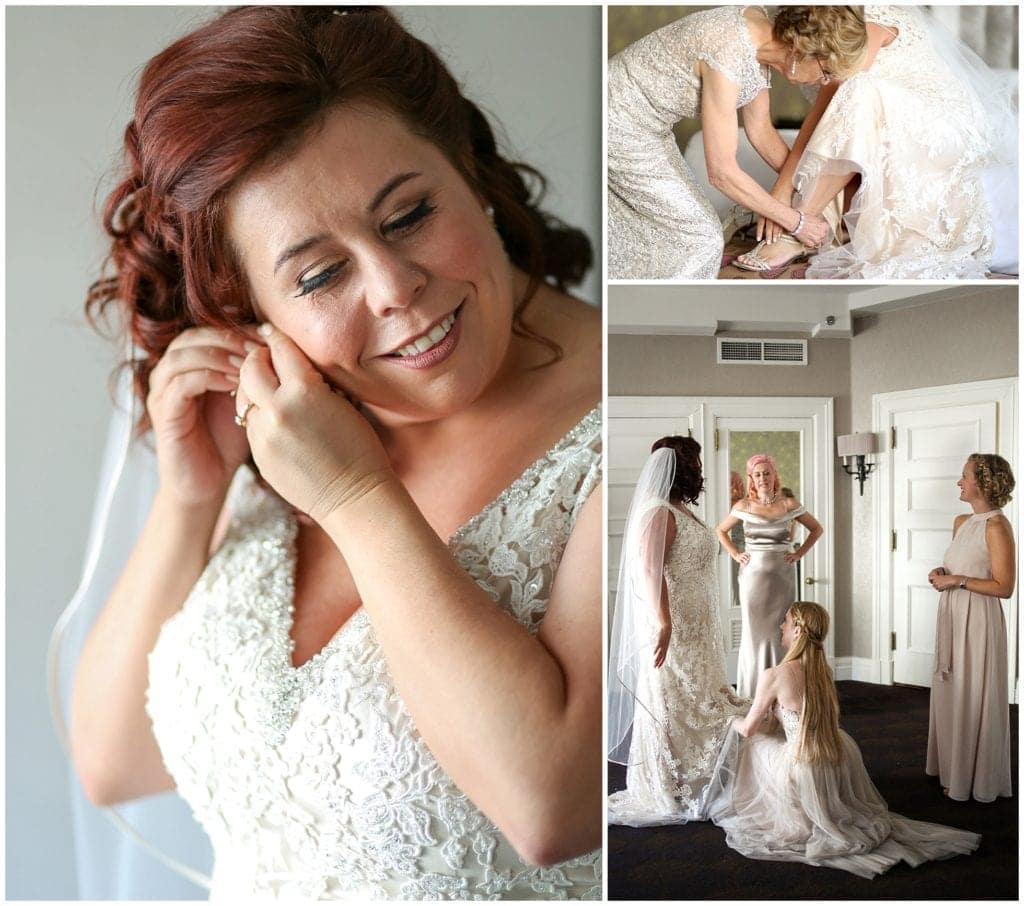 Unique wedding dress with lace and beading
