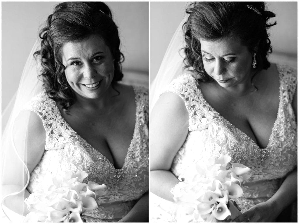 Bridal portraits in black and white 