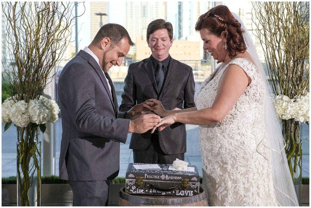 Breath taking city view of Philly during this wedding ceremony