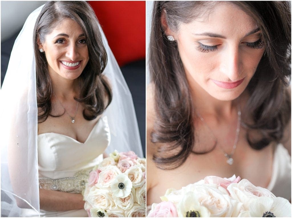 Portrait of Bride- Loews in Philadelphia - great hotel for getting ready 