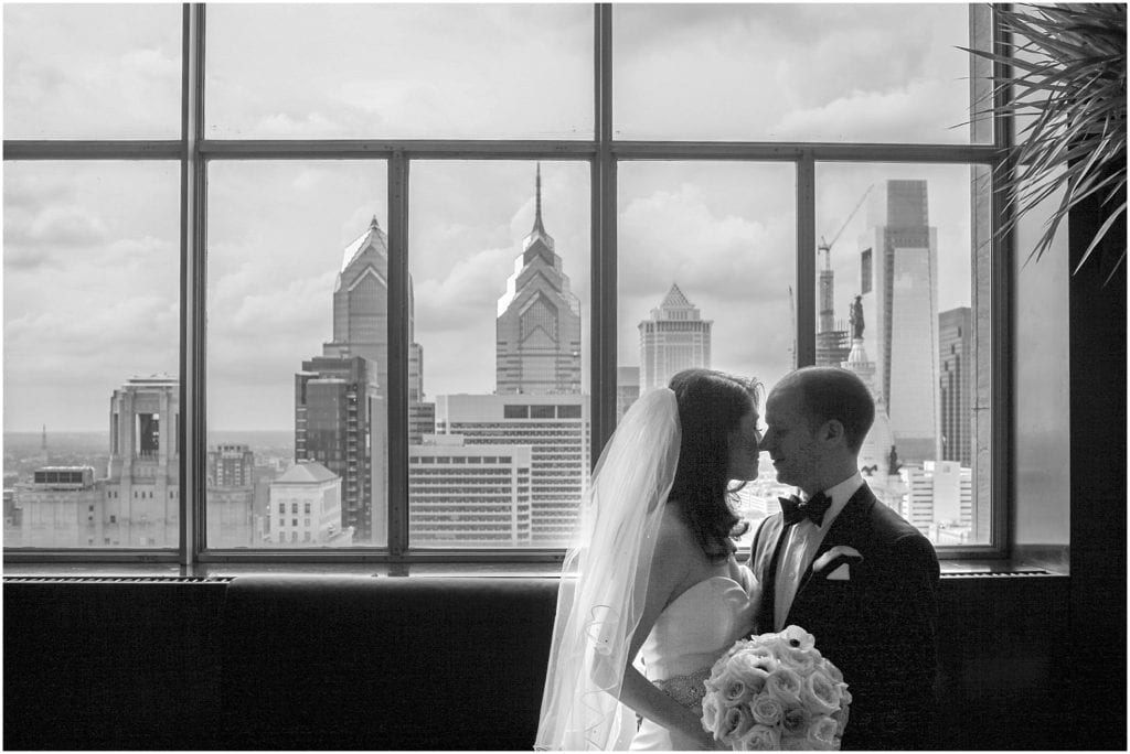 Hotel Loews in Philly has a great view of the city. Wonderful for Bride and Groom photos