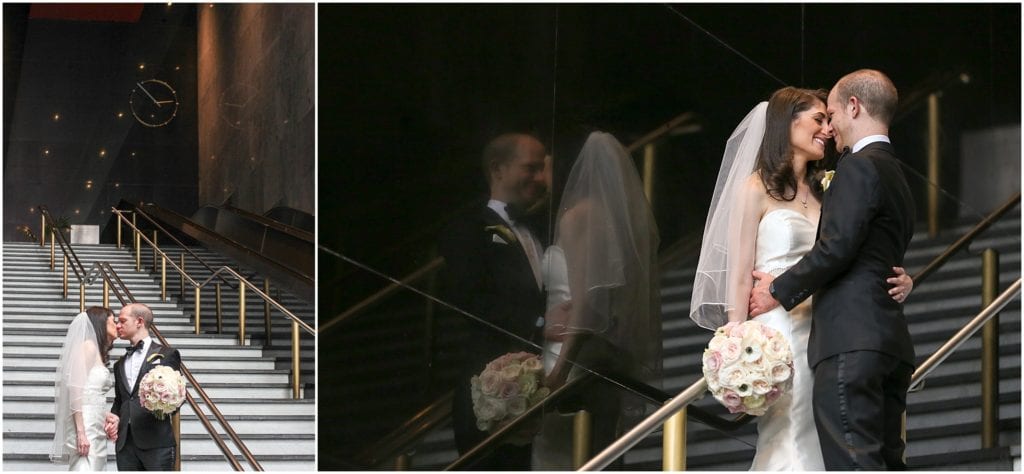 Loews Hotel in Philadelphia has great steps  for bridal portraits 