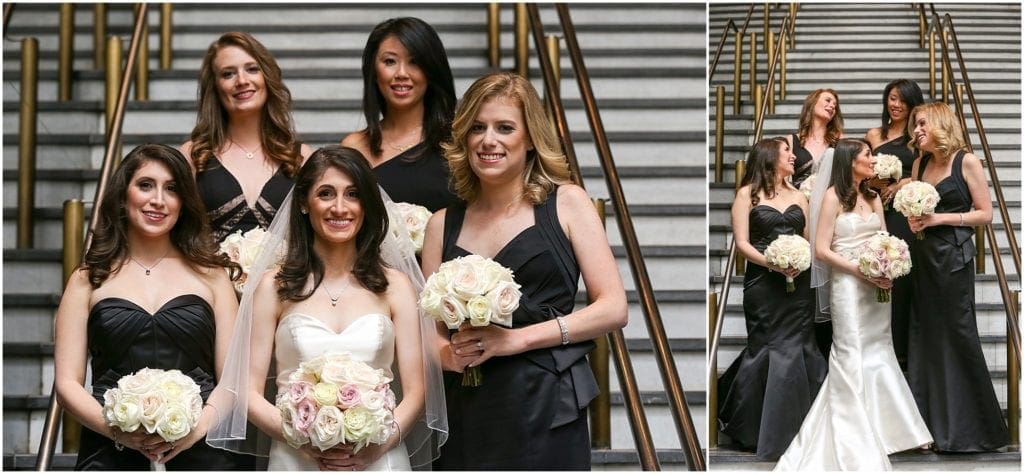 Elegant bridesmaids- urban wedding in Philly