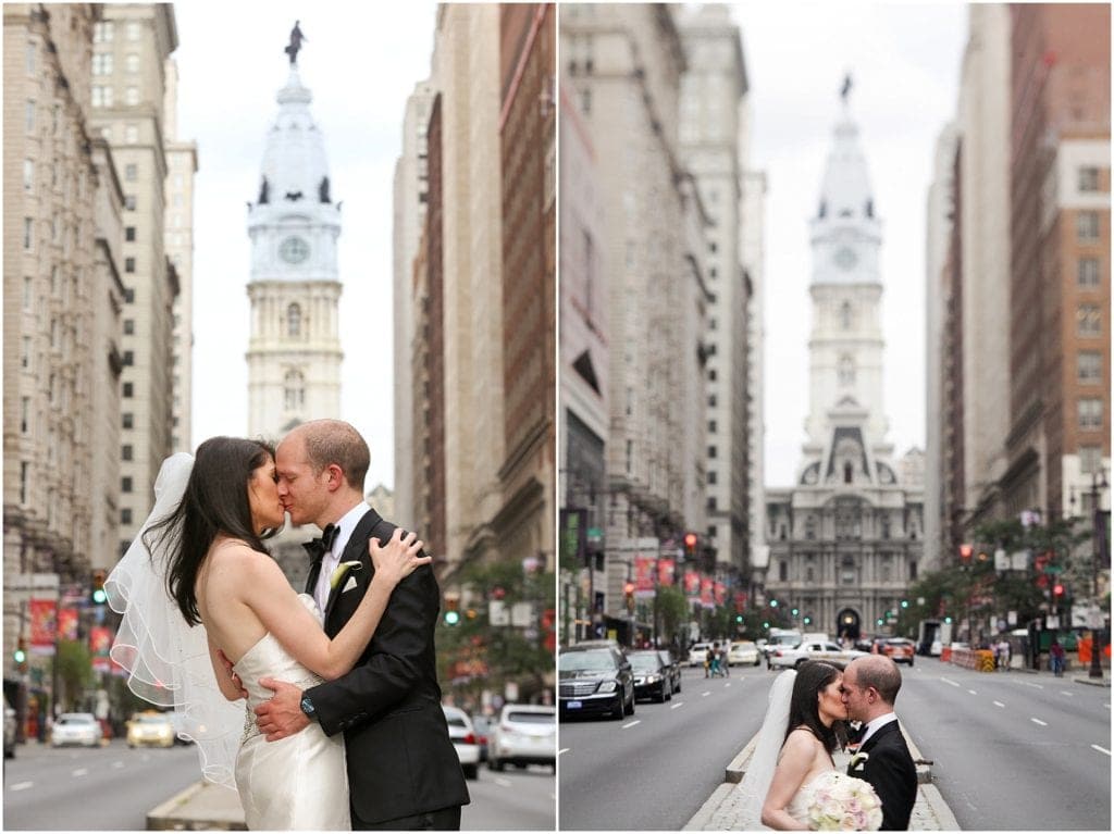 Philadelphia is a great place to get married and have pictures outside done 