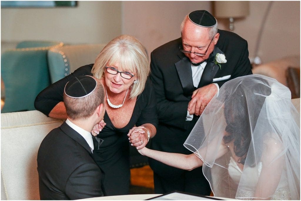 Parent advice during Jewish Wedding celebration 