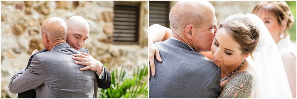 Father kisses his daughter on wedding day while giving her away, 